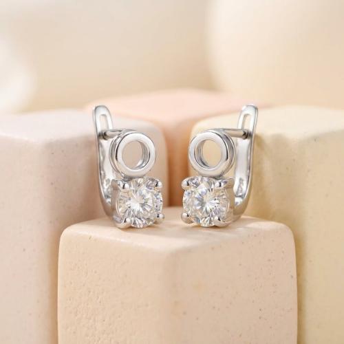 Сребърни обеци с циркони 7333