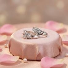 Сребърни обеци с циркони 7334