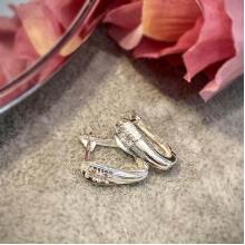 Сребърни обеци с циркони 7334