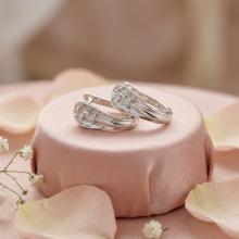 Сребърни обеци с циркони 7334