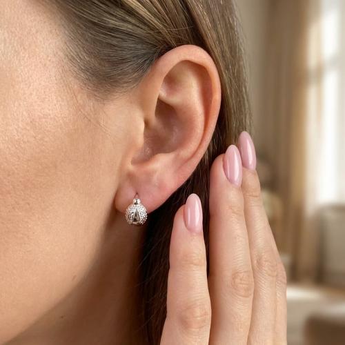 Сребърни обеци 7342