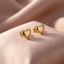 Златни обеци Сърца