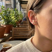 Златни обеци Сърца