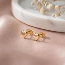 Златни обеци Сърца