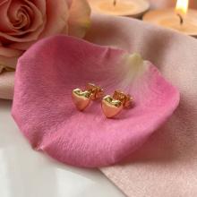 Златни обеци Сърца