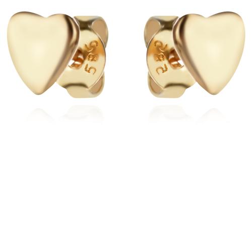 Златни обеци Сърца