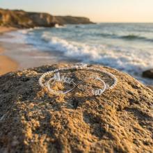 Сребърна гривна безкрайност с име по избор