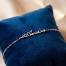 Сребърна гривна с име по избор Сребърна гривна с име по избор