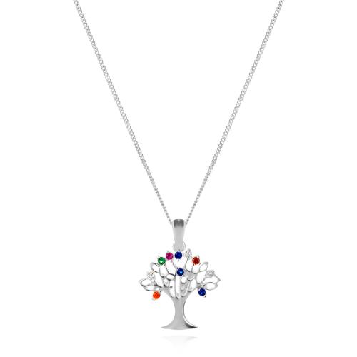 Сребърно колие Дървото на живота - Цветна хармония