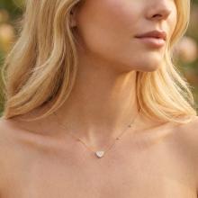 Златно колие Любов с циркони