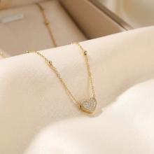 Златно колие Любов с циркони