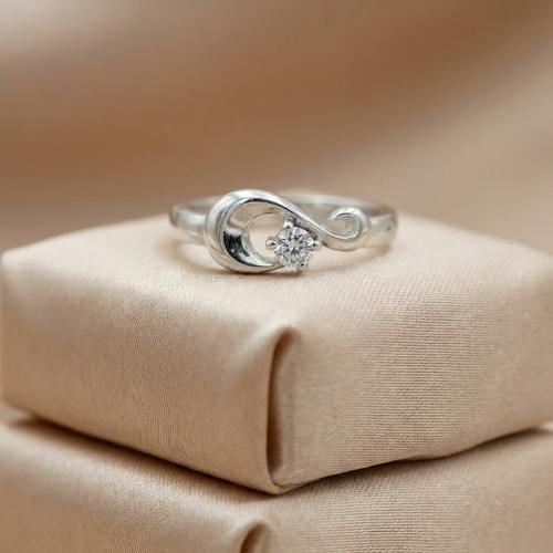 Сребърен пръстен с циркон Безкрайност 