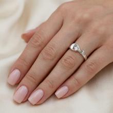 Сребърен пръстен с циркон Безкрайност