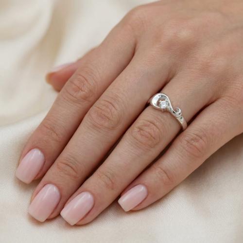 Сребърен пръстен с циркон Безкрайност 