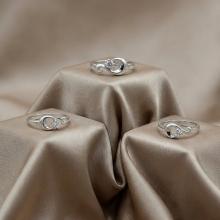 Сребърен пръстен с циркон Безкрайност