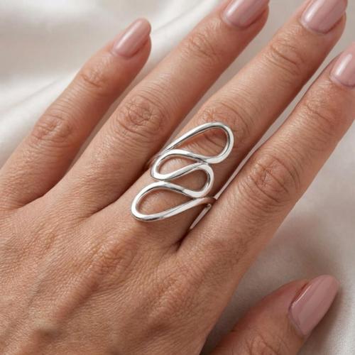 Сребърен пръстен Морски вълни