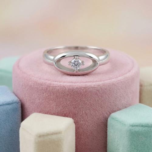 Сребърен пръстен Iris с цирконий