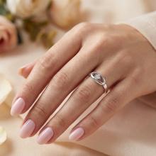 Сребърен пръстен Iris с цирконий