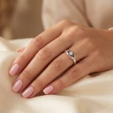 Сребърен пръстен Iris с цирконий