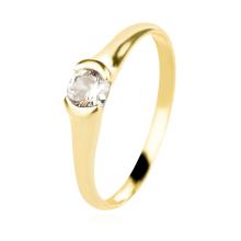 Годежен златен пръстен с циркон