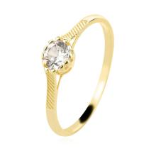 Годежен златен пръстен с циркон Годежен златен пръстен с циркон