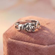 Сребърен пръстен Пума Патиниран