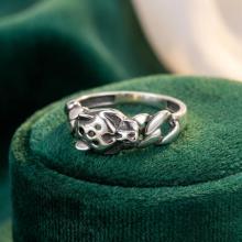 Сребърен пръстен Пума Патиниран