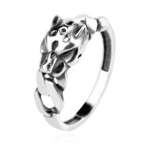 Сребърен пръстен Пума Патиниран