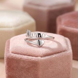 Сребърен пръстен Мама