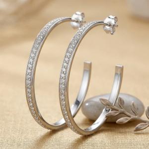 Сребърни обеци с кристали от Sw® Francesca Crystal