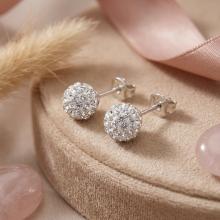 Сребърни обеци с кристали от Sw® SO313 Crystal Сребърни обеци с кристали от Sw® SO313 Crystal