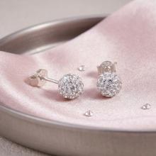 Сребърни обеци с кристали от Sw® SO313 Crystal Сребърни обеци с кристали от Sw® SO313 Crystal