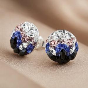 Сребърни обеци с кристали от Sw® Кръговрат Corsette