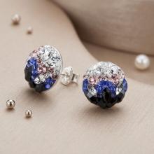 Сребърни обеци с кристали от Sw® Кръговрат Corsette Сребърни обеци с кристали от Sw® Кръговрат Corsette
