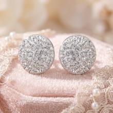 Сребърни обеци с кристали от Sw® Кръговрат Crystal
