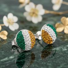 Сребърни обеци с кристали от Sw® Кръговрат Ireland Сребърни обеци с кристали от Sw® Кръговрат Ireland