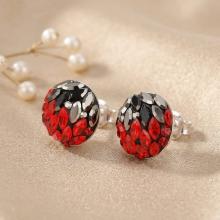Сребърни обеци с кристали от Sw® Кръговрат Red Hematite Сребърни обеци с кристали от Sw® Кръговрат Red Hematite