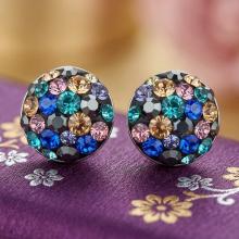 Сребърни обеци с кристали от Sw® Кръговрат Multicolor Сребърни обеци с кристали от Sw® Кръговрат Multicolor