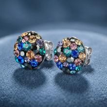 Сребърни обеци с кристали от Sw® Кръговрат Multicolor Сребърни обеци с кристали от Sw® Кръговрат Multicolor