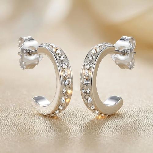 Сребърни обеци с кристали от Sw® Annisa Crystal