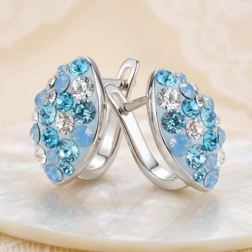 Сребърни обеци Elara Deep Blue