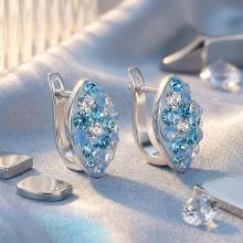 Сребърни обеци Elara Deep Blue Сребърни обеци Elara Deep Blue