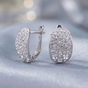Сребърни обеци с кристали от Sw® SO320 Crystal Boutique