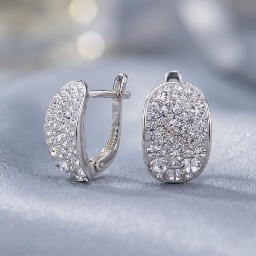 Сребърни обеци с кристали от Sw® SO320 Crystal Boutique