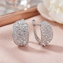 Сребърни обеци с кристали от Sw® SO320 Crystal Boutique