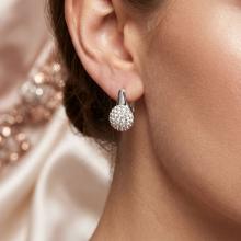 Сребърни обеци с кристали от Sw® Crystal