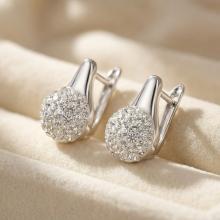 Сребърни обеци с кристали от Sw® Crystal