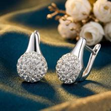Сребърни обеци с кристали от Sw® Crystal