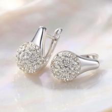 Сребърни обеци с кристали от Sw® Crystal