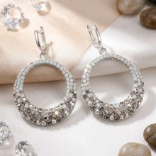 Сребърни обеци с кристали от Sw® Silver shade Сребърни обеци с кристали от Sw® Silver shade